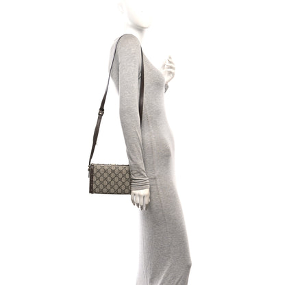 Gucci GG Supreme Monogram Textured Dollar Calfskin Mini Trunk Shoulder Bag Beige Ebony New Acero 2 of 10