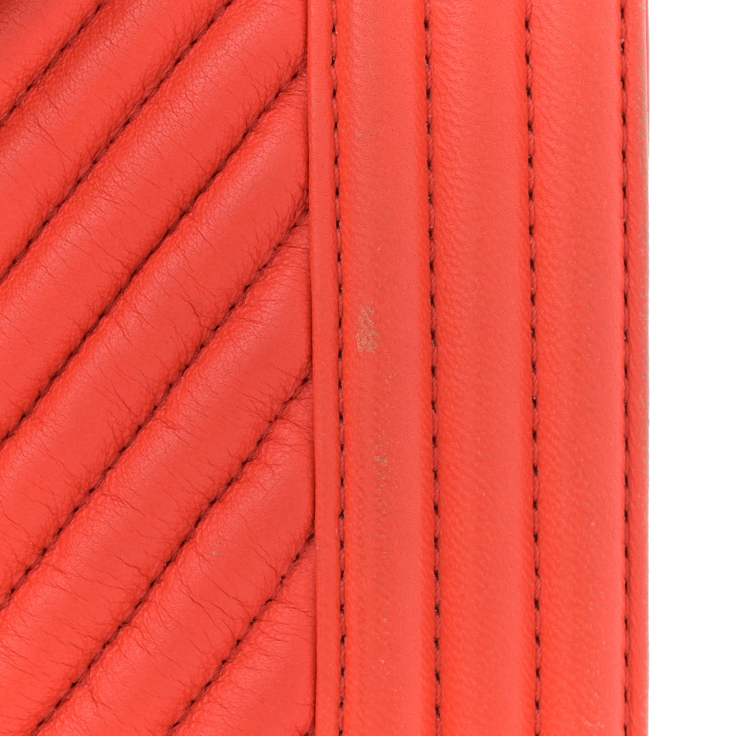 Chanel Wrinkled Lambskin Chevron Quilted Medium Boy Flap Orange 11 of 13