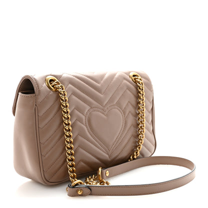Gucci Calfskin Matelasse Small GG Marmont Shoulder Bag Porcelain Rose 3 of 10