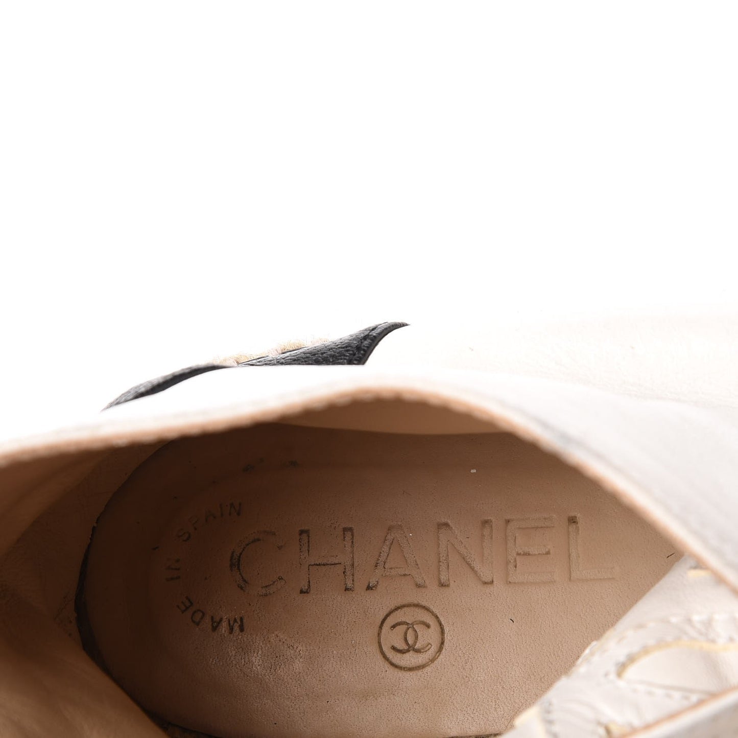 Lambskin Cap Toe Lace Up Espadrilles 40 Beige Black
