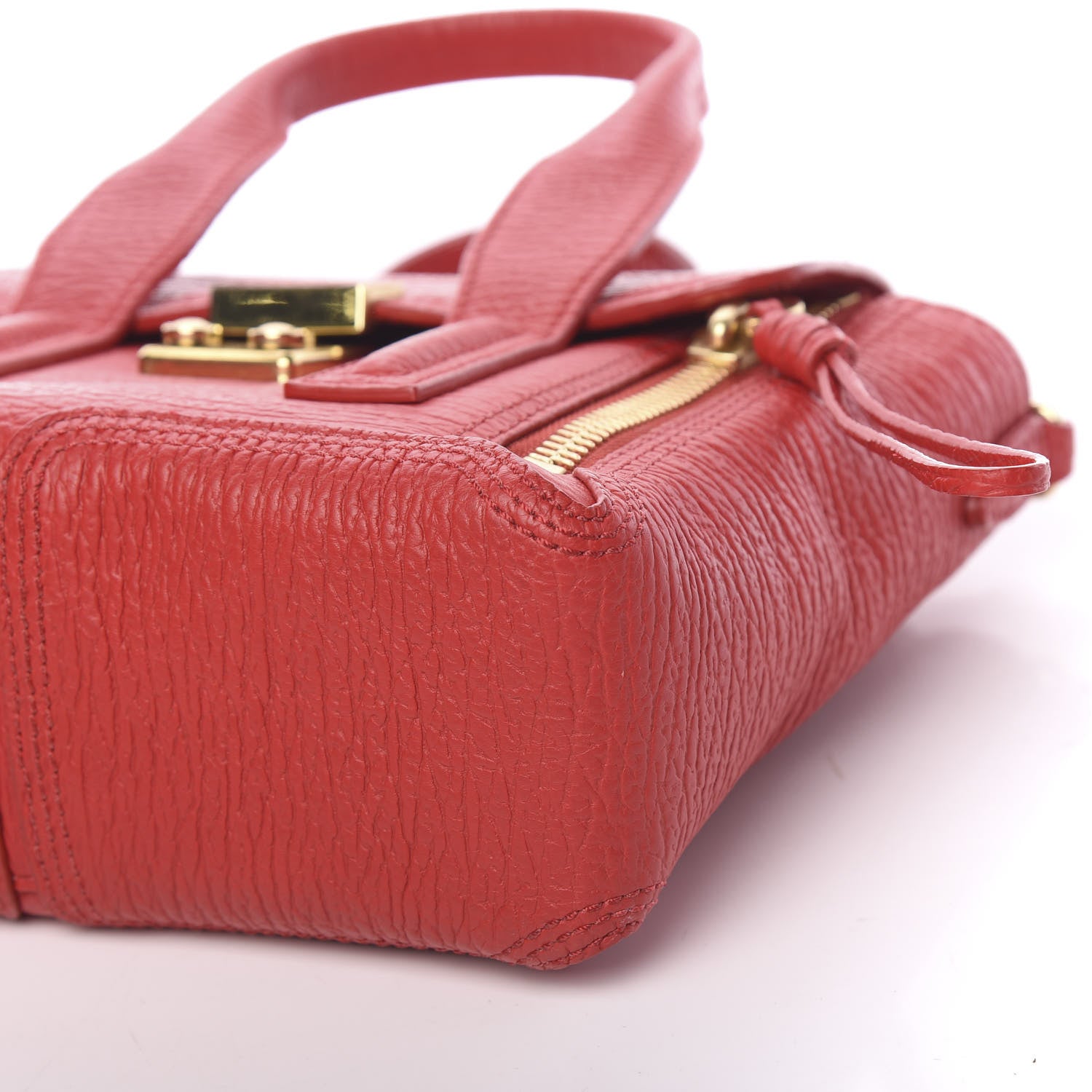3.1 Phillip Lim 3.1 Textured Calfskin Mini Pashli Satchel Red 8 of 10