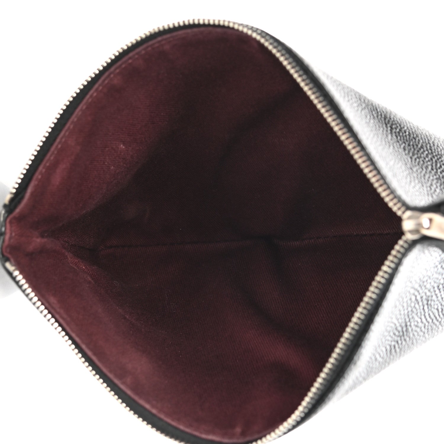 Chanel Grained Calfskin Shopping Fever Logo Zip Pouch Black 5 of 10