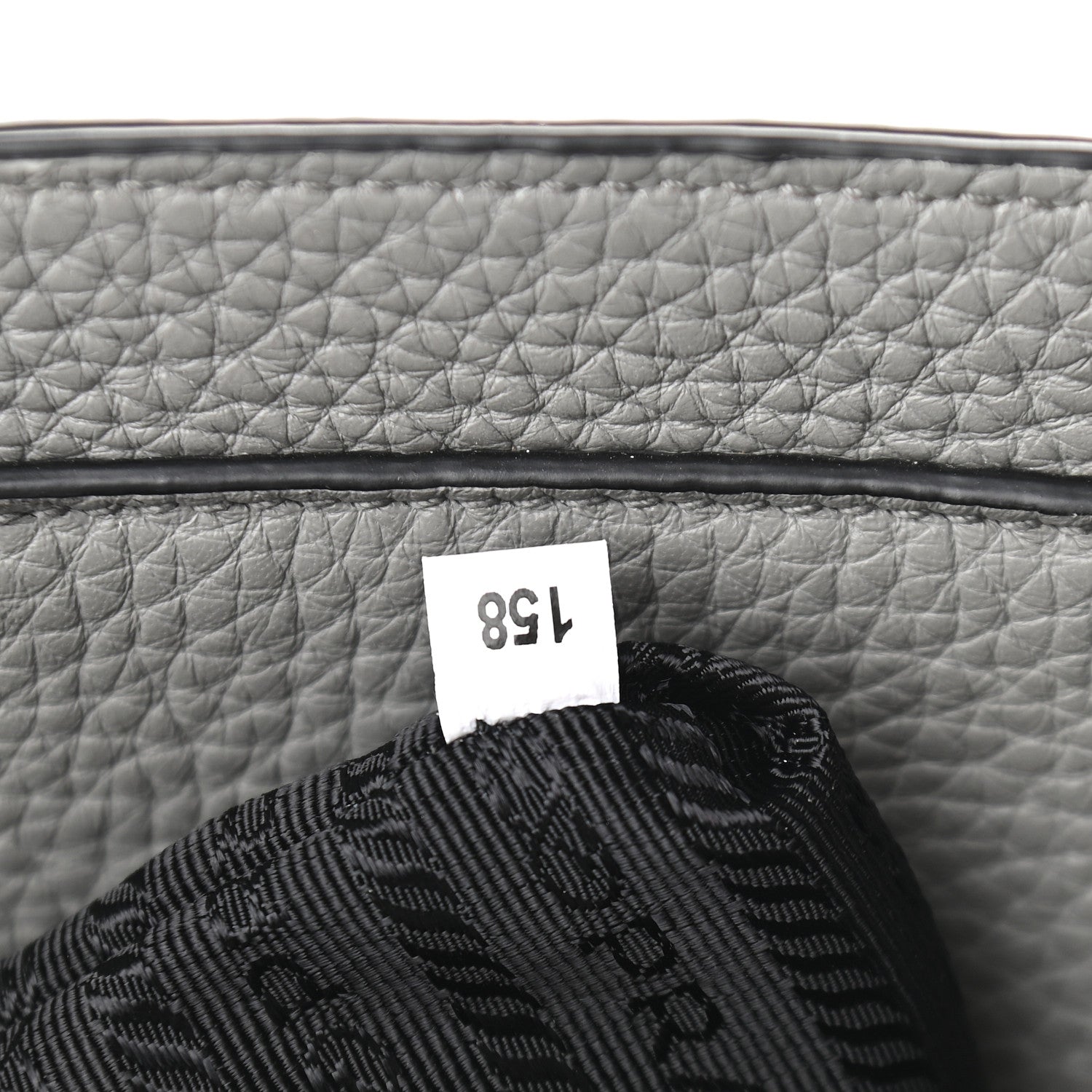 Prada Vitello Phenix Embossed Logo Shoulder Bag Argilla 7 of 9