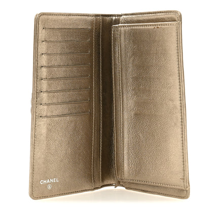 Chanel Metallic Lambskin Quilted Boy Yen Wallet Gold 5 of 10