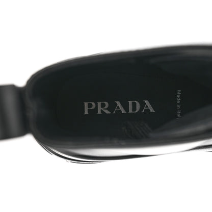 Prada Vitello Mens Lug Sole 45mm Combat Boots 9 Black 7 of 14