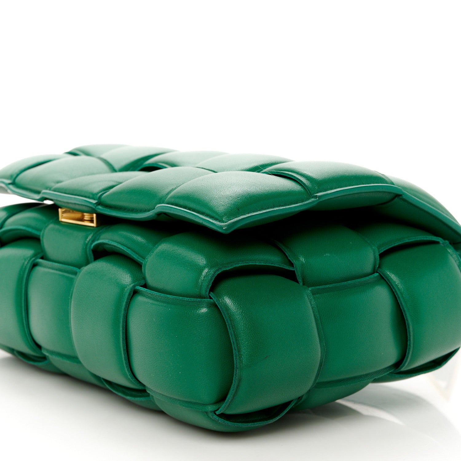 Bottega Veneta Lambskin Maxi Intrecciato Padded Cassette Crossbody Bag Racing Green 12 of 13