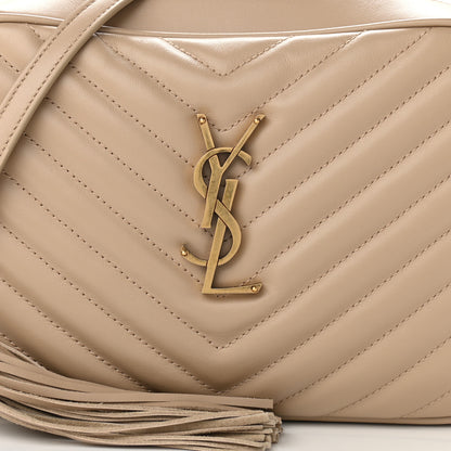 Saint Laurent Calfskin Matelasse Monogram Lou Camera Bag Dark Beige 7 of 10