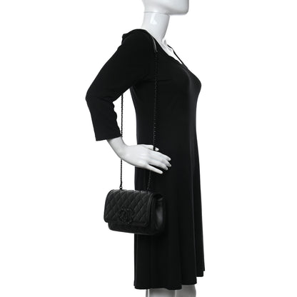 Chanel Lambskin Quilted Small CC Filigree Flap Black 2 of 13