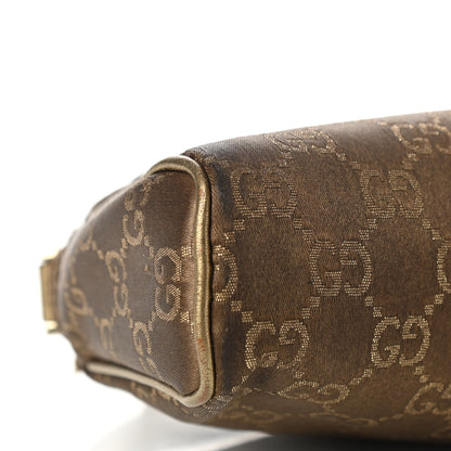 Gucci Satin Monogram D Ring Cosmetic Case Metallic Bronze 8 of 12