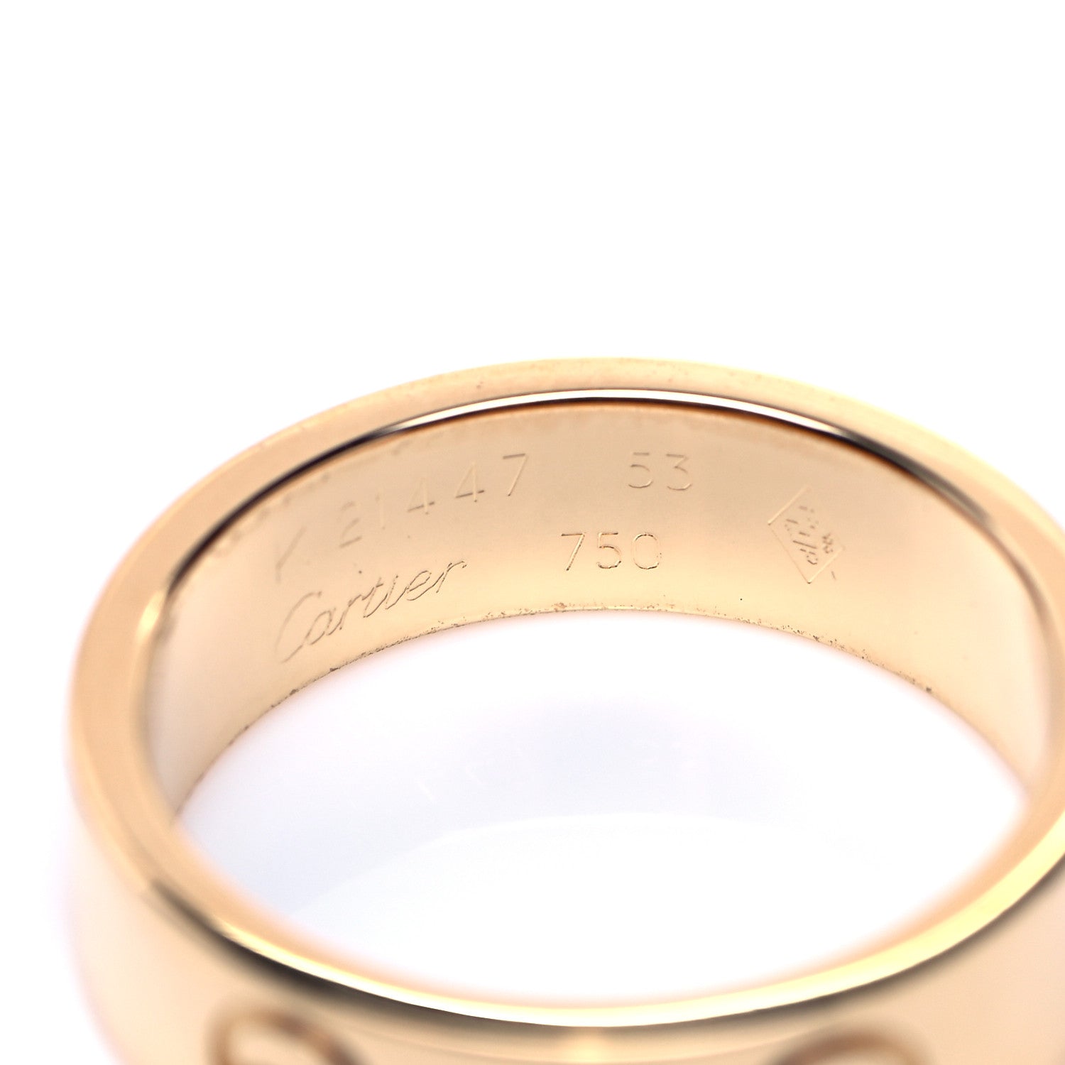Cartier 18K Yellow Gold 5.5mm LOVE Ring 53 6.25 4 of 4