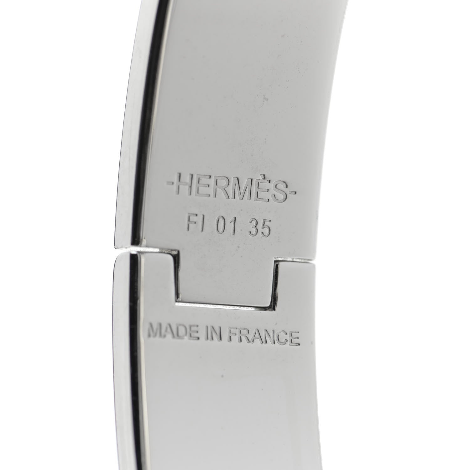 Hermes Enamel Narrow Clic Clac H Bracelet PM White 4 of 5
