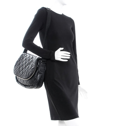 Chanel Coated Canvas Quilted Expandable Messenger Black 2 of 9