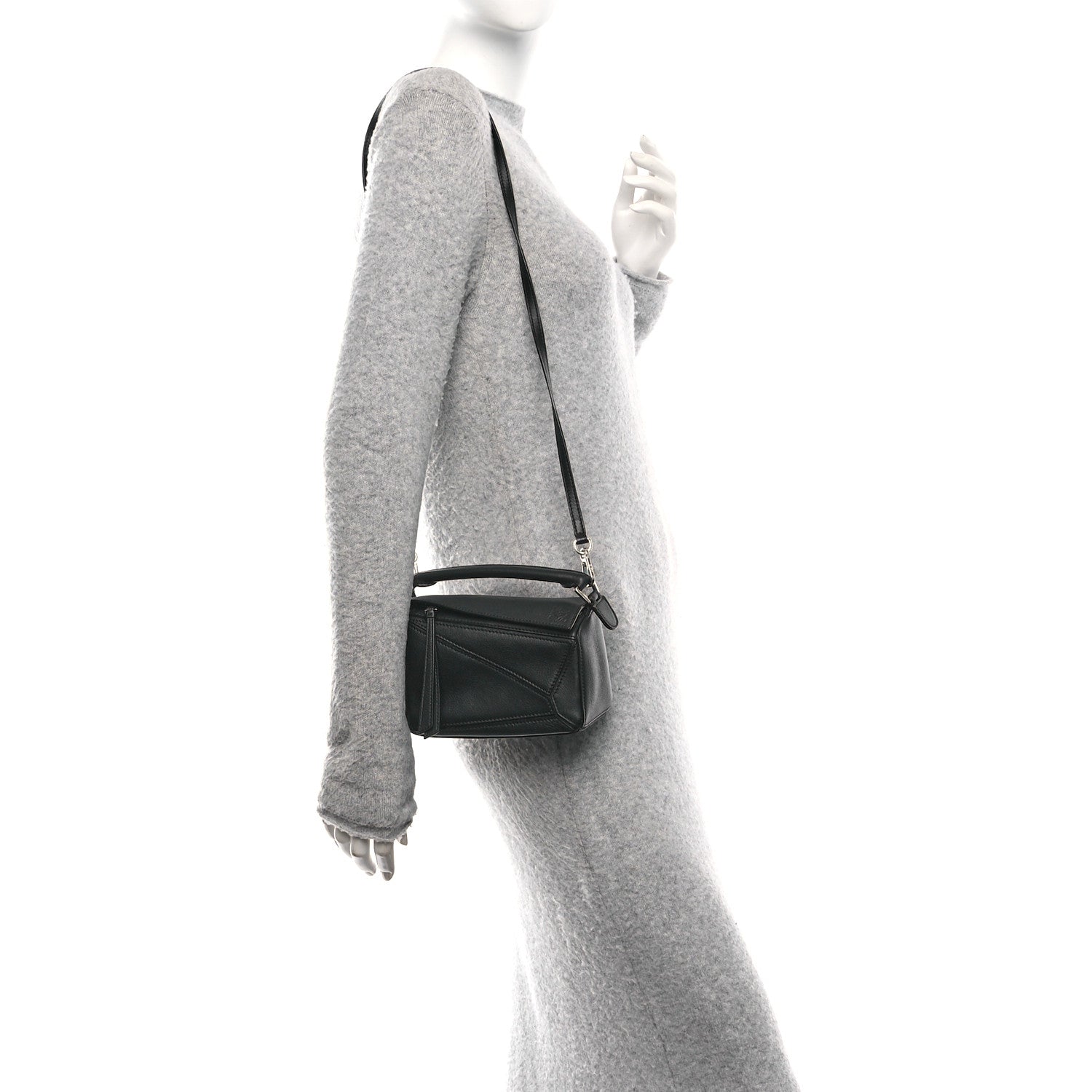 Loewe Calfskin Mini Puzzle Bag Black 2 of 11