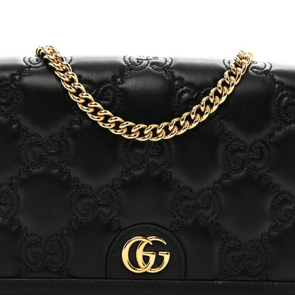 Gucci Calfskin GG Matelasse Chain Wallet Black 5 of 9