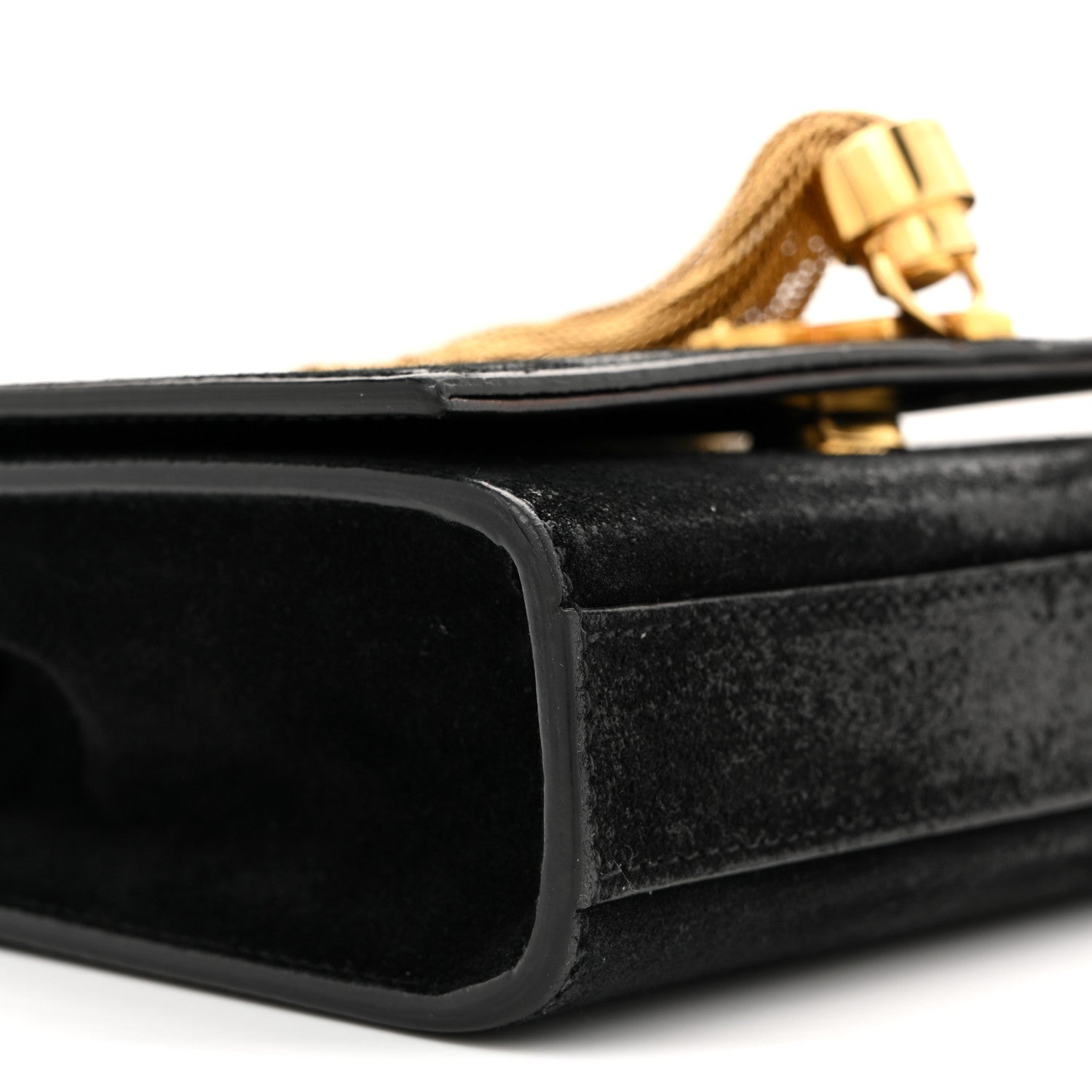 Saint Laurent Suede Small Classic Monogram Kate Tassel Satchel Black 9 of 12