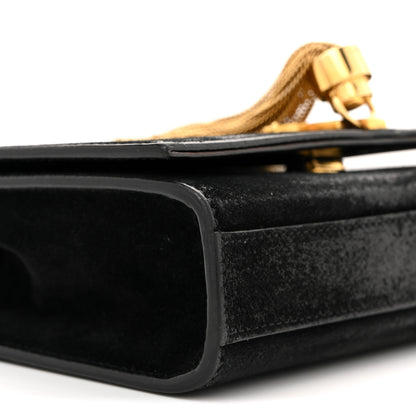 Saint Laurent Suede Small Classic Monogram Kate Tassel Satchel Black 9 of 12