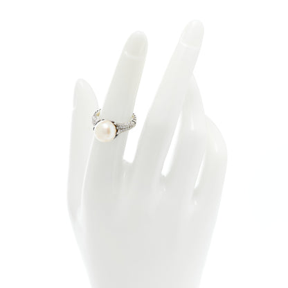 David Yurman Sterling Silver Diamond Pearl Starburst Ring 52 6 3 of 6