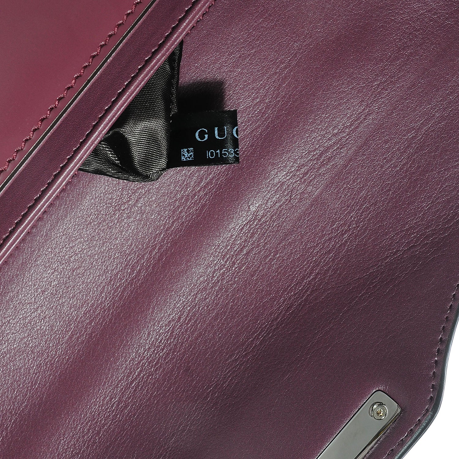 Gucci Regent Calfskin Small Lady Lock Briefcase Clutch Red Orchid 7 of 9