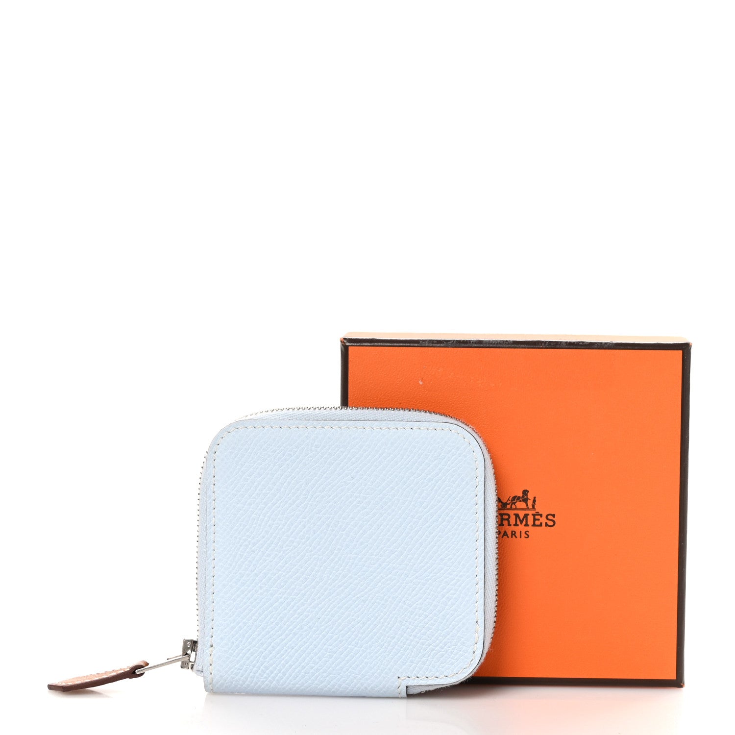 Hermes Epsom Silk'In Coin Purse Bleu Brume 9 of 9
