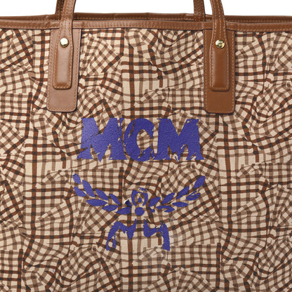 MCM Visetos Large Liz Reversible Shopper Tote Cognac 16 of 16