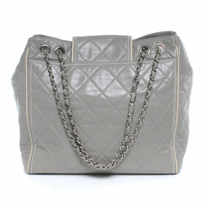 Chanel Lambskin Quilted East West Large Tote Grey 3 of 7