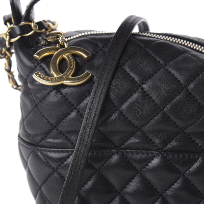 Chanel Lambskin Quilted Small Hobo Black 10 of 10