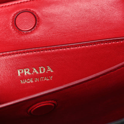 Prada Saffiano Cuir Medium Double Bag Black Fuoco 6 of 12