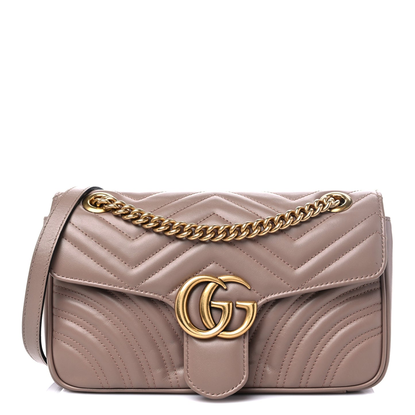 Calfskin Matelasse Small GG Marmont Shoulder Bag Porcelain Rose