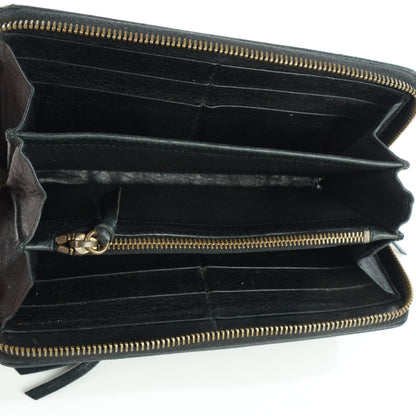 Balenciaga Chevre Classic Hardware Continental Zip Around Wallet Black 5 of 14
