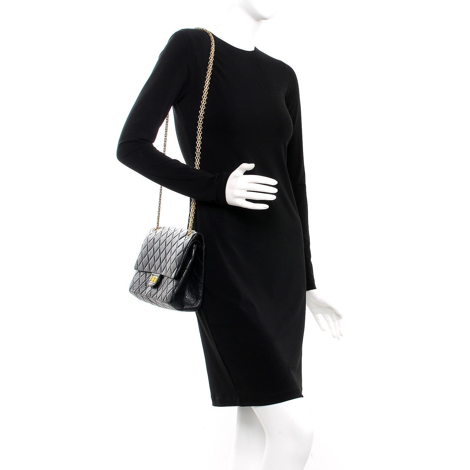 Chanel Aged Calfskin Quilted 2.55 Reissue 226 Flap Black 2 of 10