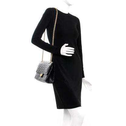 Chanel Aged Calfskin Quilted 2.55 Reissue 226 Flap Black 2 of 10