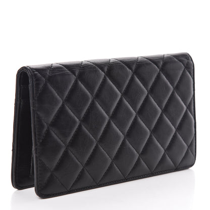 Chanel Aged Calfskin Quilted Reissue Yen Wallet Black 3 of 9