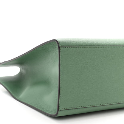 Fendi Vitello Cher Plexiglass Logo Debossed Medium Fendi Sunshine Shopper Tote Verde Islanda 8 of 9
