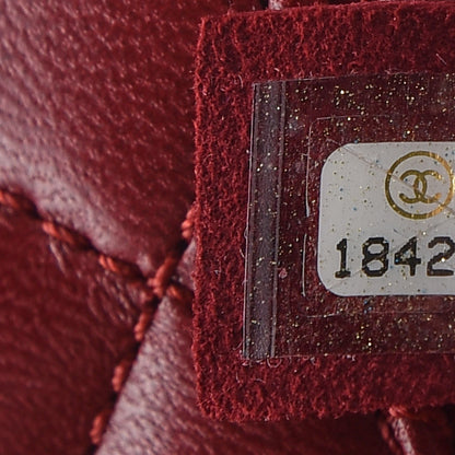 Chanel Lambskin Quilted Citizen Zip Large Flap Dark Red 6 of 6