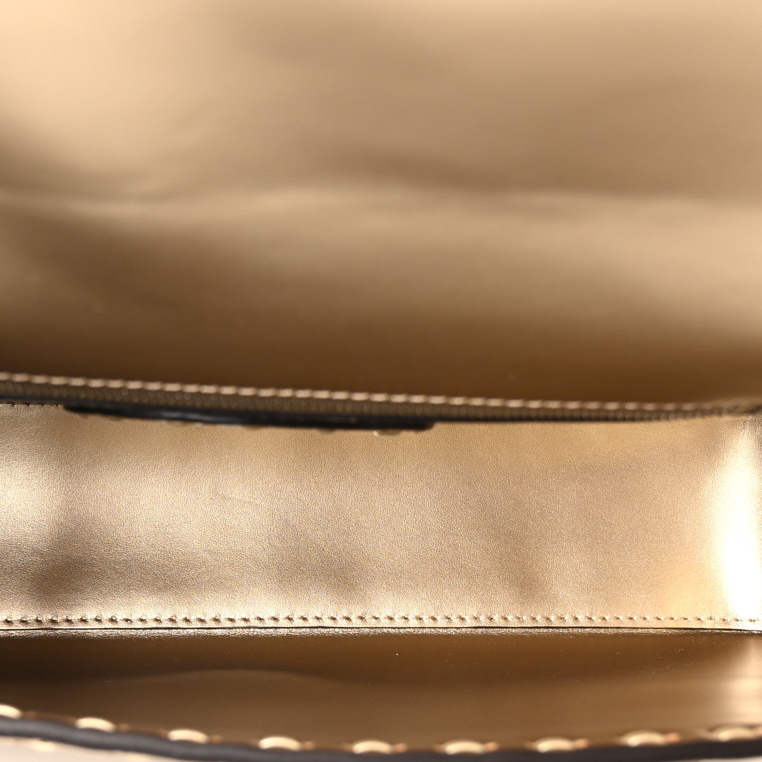 Fendi Cuoio Roma Sellerissima Nappa Sintetica Tape Stitch Baguette Platino 5 of 9