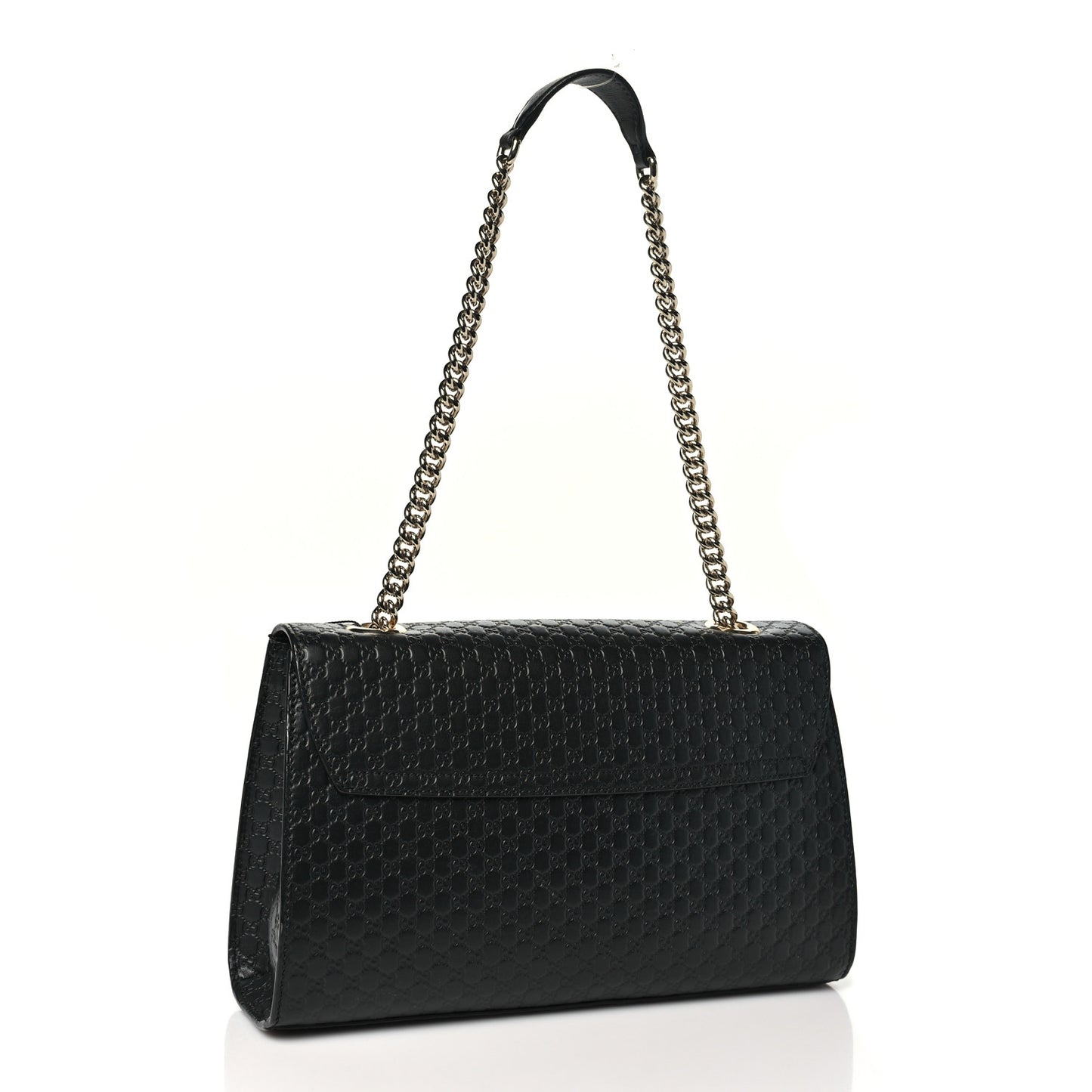 Microguccissima Medium Emily Chain Shoulder Bag Black