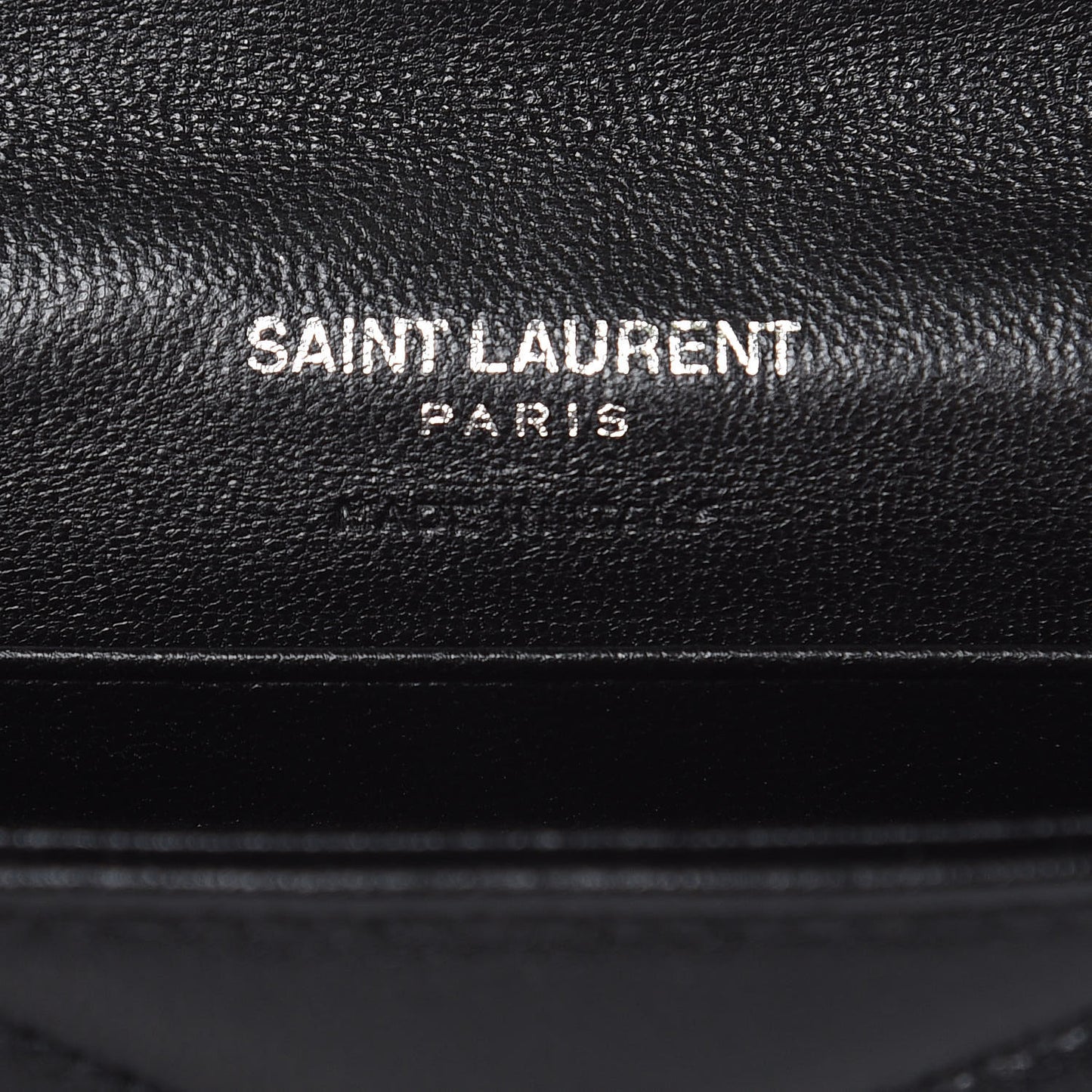 Lambskin Y Quilted Monogram Small Loulou Envelope Wallet Black