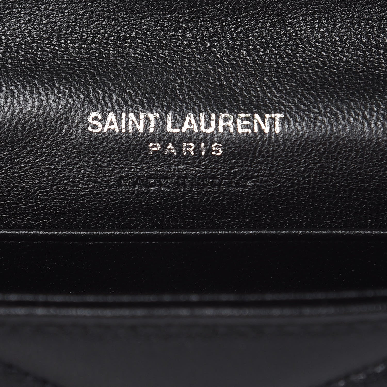 Saint Laurent Lambskin Y Quilted Monogram Small Loulou Envelope Wallet Black 6 of 8