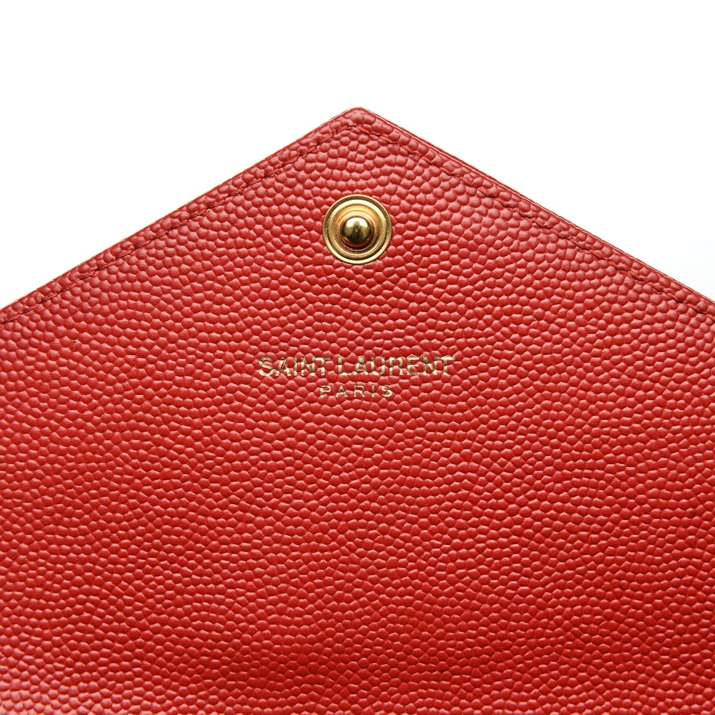 Grain De Poudre Matelasse Chevron Monogram Wallet New Red