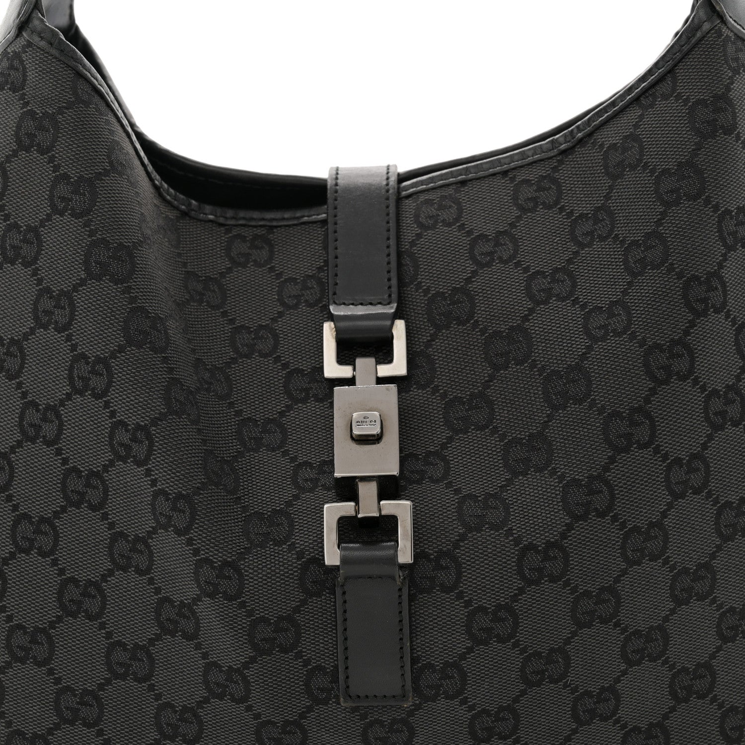 Gucci Monogram Jackie O Hobo Black 8 of 12