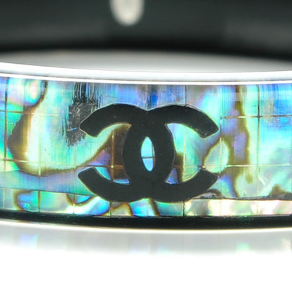 Chanel Resin Mother Of Pearl CC Bangle 3 of 5