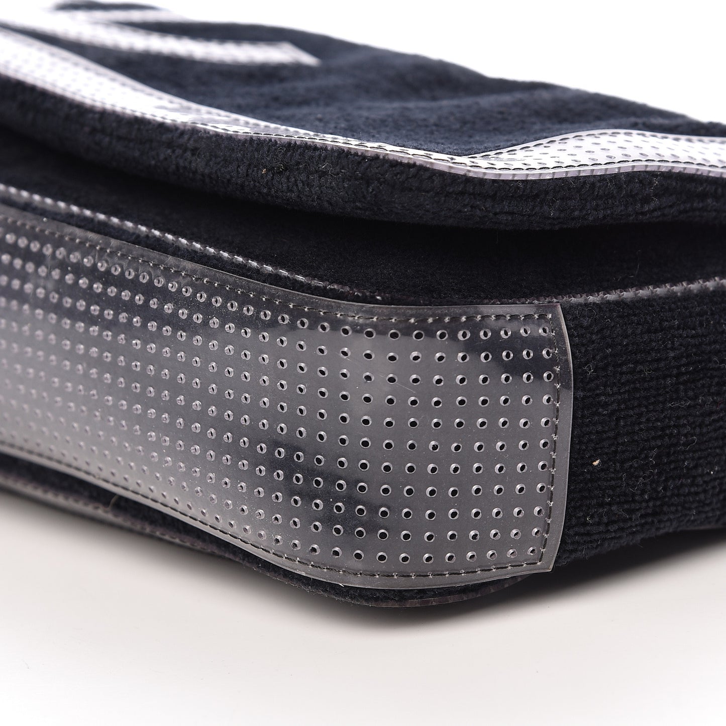 Terry Cotton PVC Perforated CC Flap Black