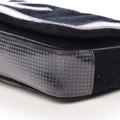 Chanel Terry Cotton PVC Perforated CC Flap Black 10 of 10