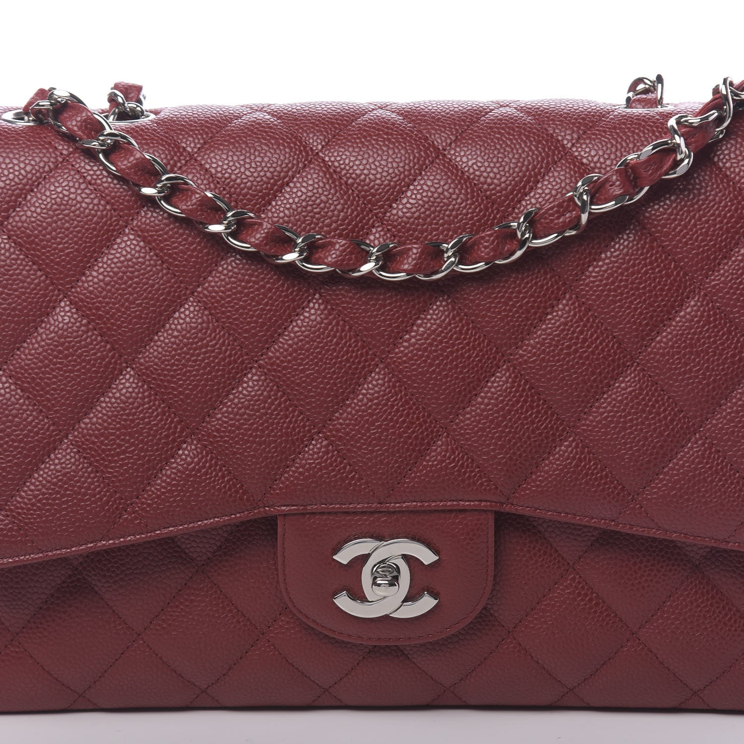 Chanel Caviar Quilted Jumbo Single Flap Red 12 of 12
