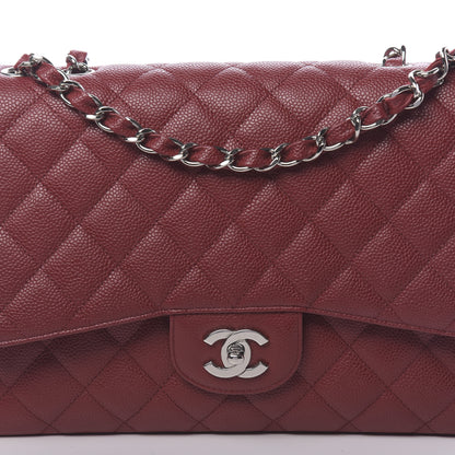 Chanel Caviar Quilted Jumbo Single Flap Red 12 of 12