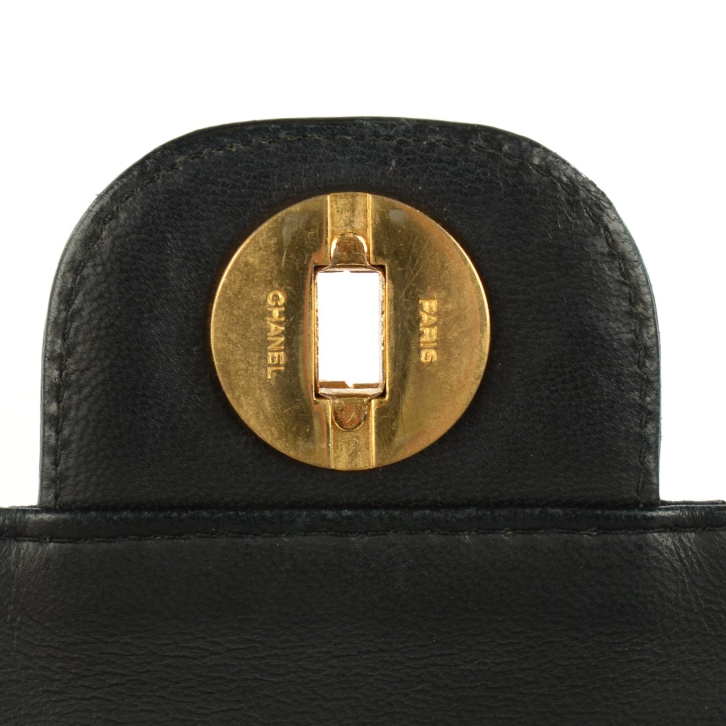 Lambskin Quilted Medium Double Flap Bijoux Chain Black
