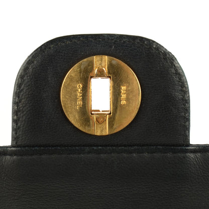 Chanel Lambskin Quilted Medium Double Flap Bijoux Chain Black 6 of 8