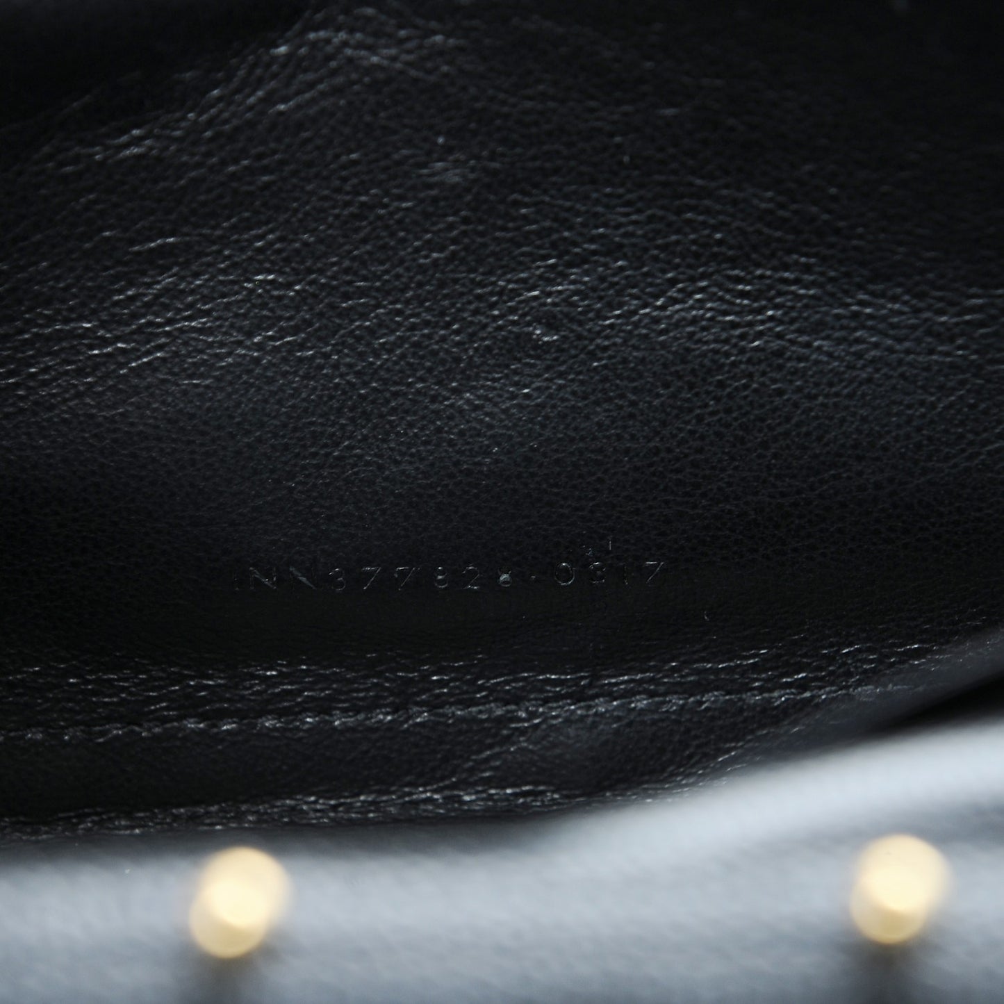 Grain De Poudre Matelasse Chevron Medium Monogram Chain Wallet Black