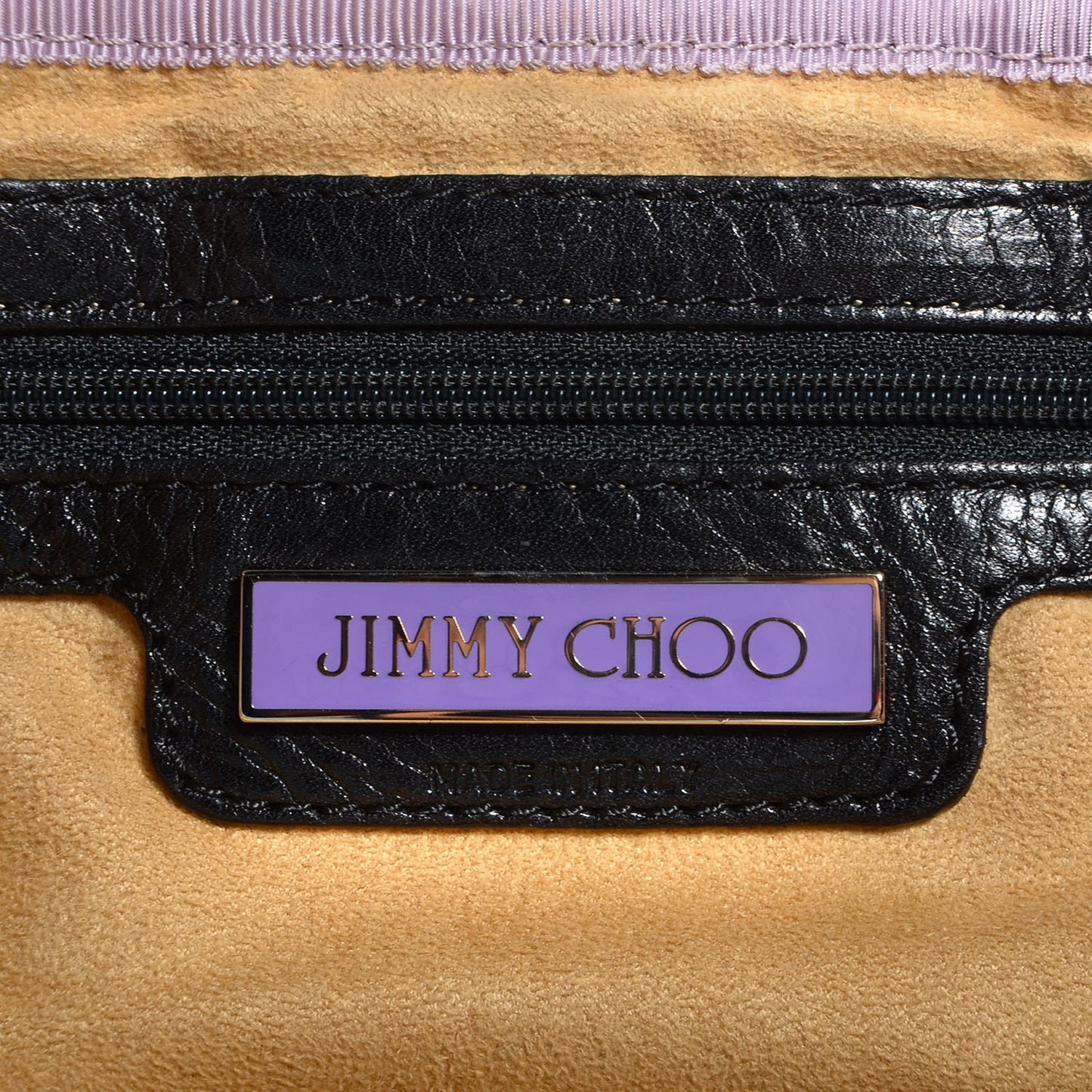 Calfskin Suede Marin Foldover Clutch Black