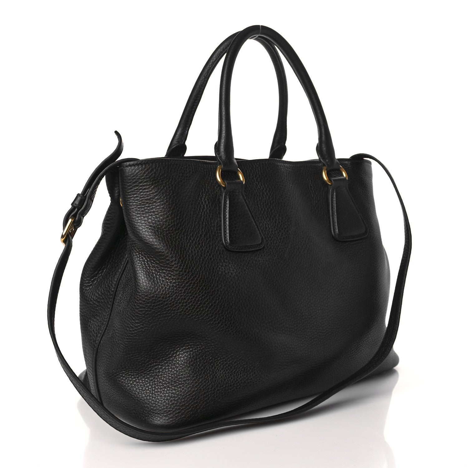 Prada Vitello Daino Tote Black 3 of 9